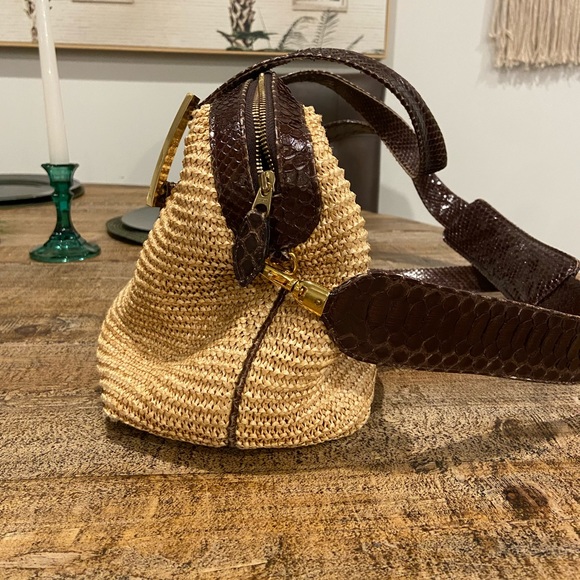 Kara Ross Snakeskin Shoulder Bag - Picture 13 of 13